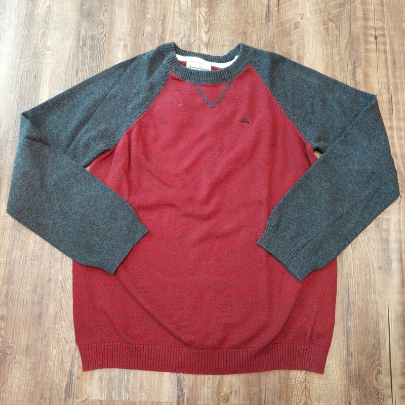 Tommy Bahama Crew Neck, Red, Size: Youth L