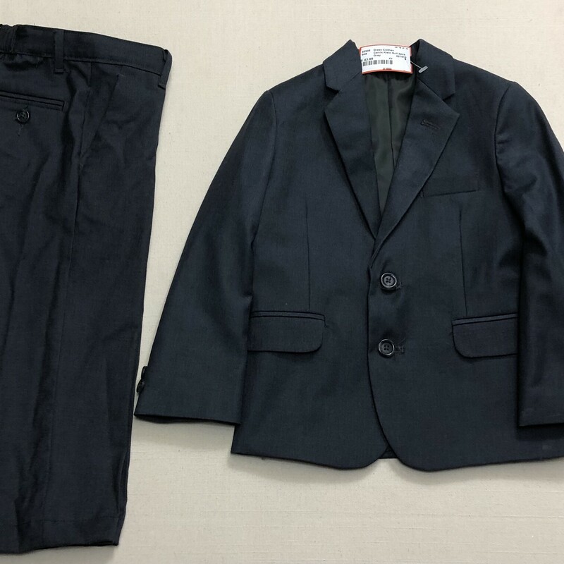 2pcs Dress Suit , Grey, Size: 4Y