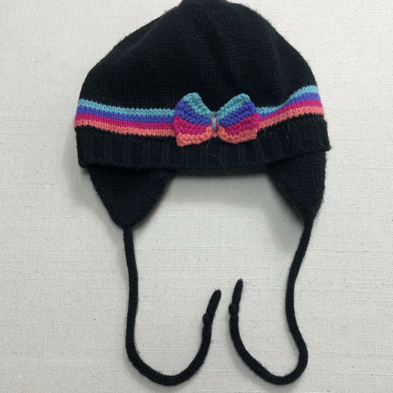 Deux Par Deux Knit Hat, Black, Size: 2-4Y
