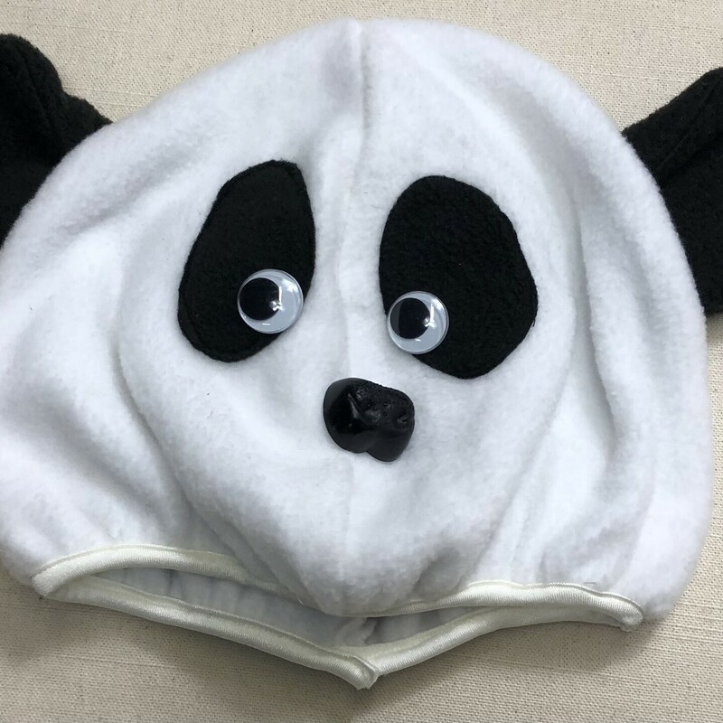 Panda Helmet Cover, White