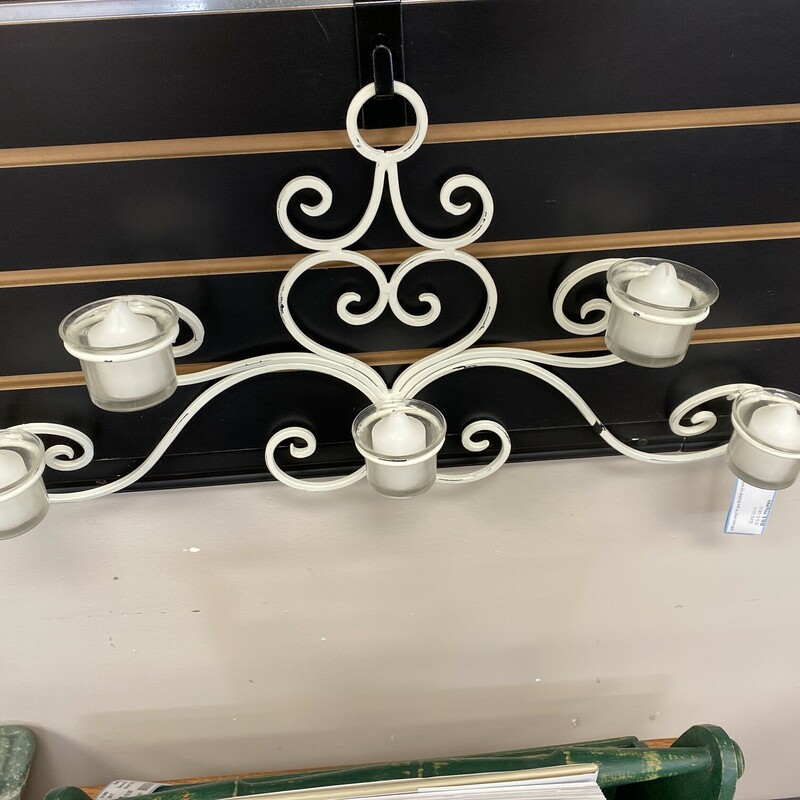 5 Place Wall Sconce, Off Whte, Size: 22 Inch