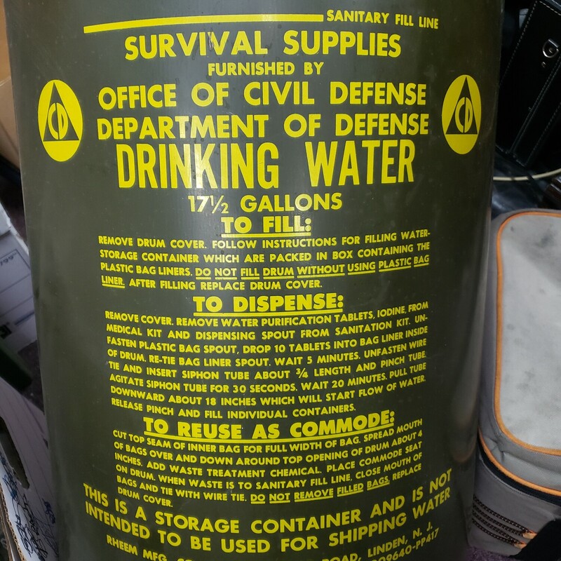 Civil Defense Water Drum