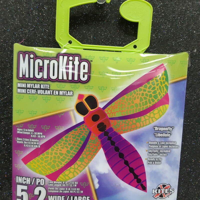 Microkite Dragonfly, Green, Size: Kite