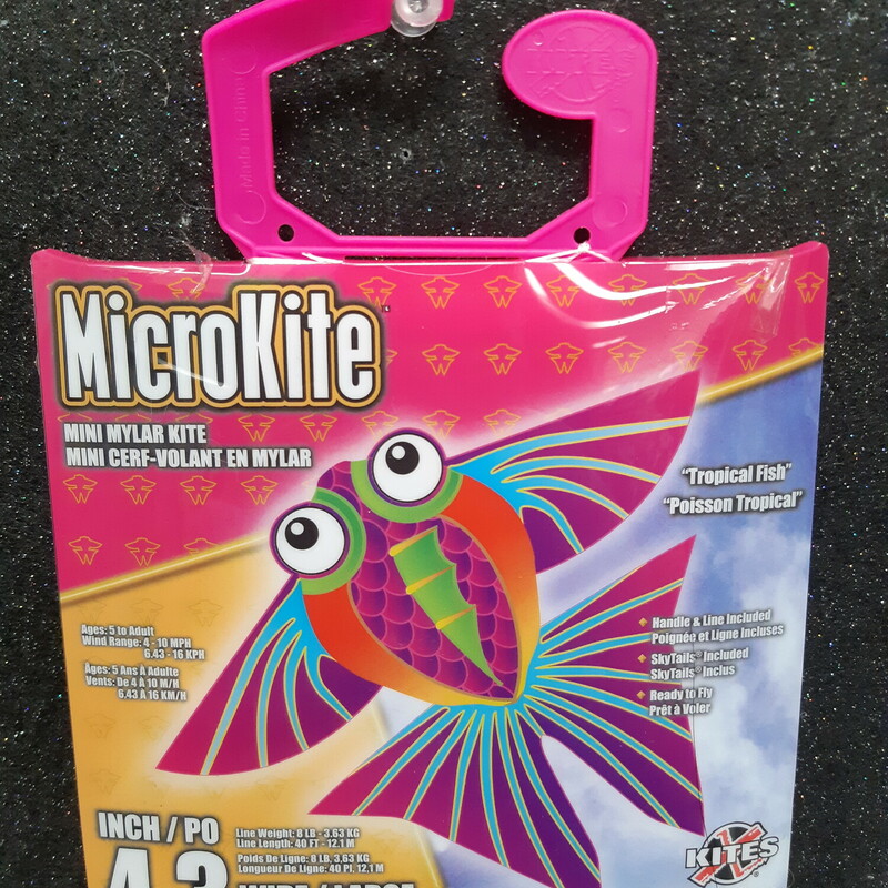 Microkite Tropical Fish, Pink, Size: Kite