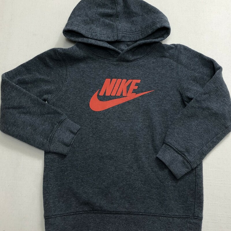 Nike Pullover Hoodie, Grey, Size: 7Y