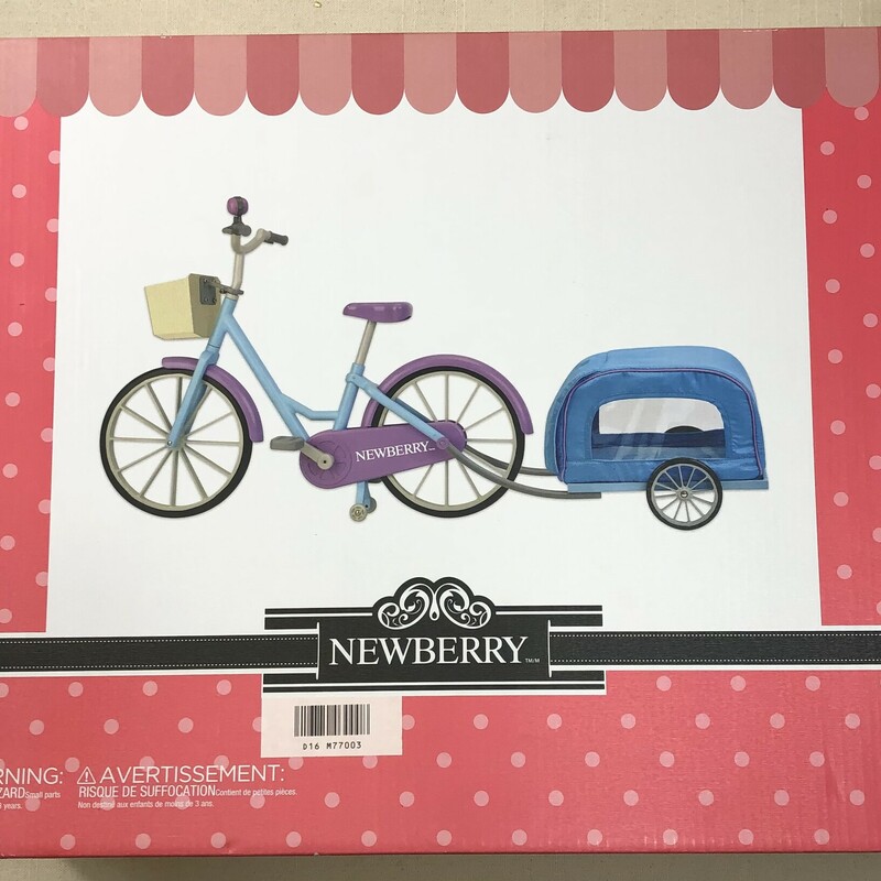 NEWBERRY! Bike With Chariot, Purple,
Size: NEW in a Box!