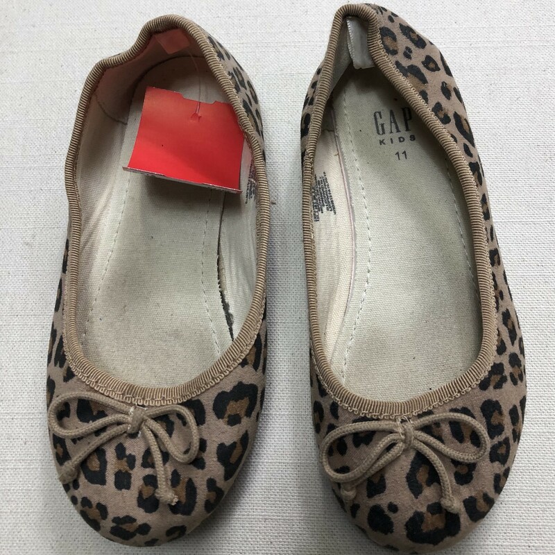 Gap Flat Shoes, Leopard, Size: 11Y