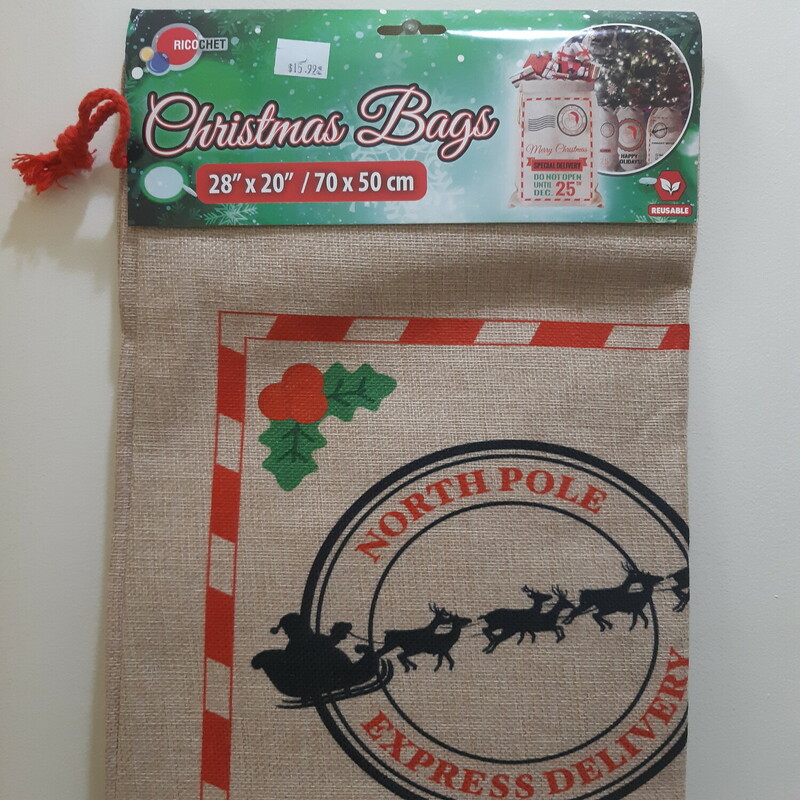 Santa Bag, Brown, Size: Gift Wrap