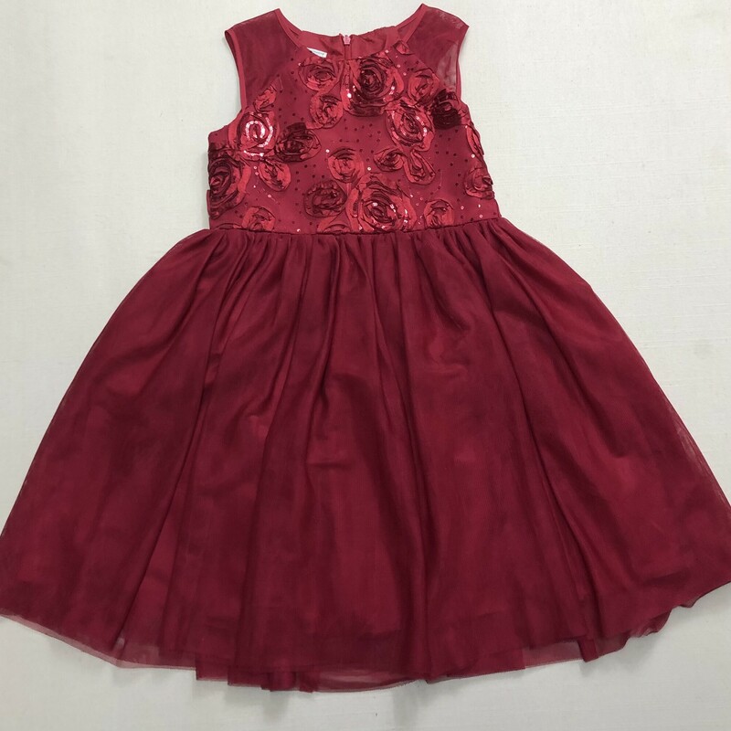 Marmellata Holiday  Dress, Maroon, Size: 8Y