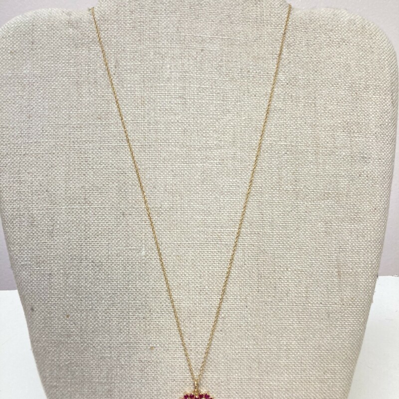 14k Ruby Necklace, Gold
