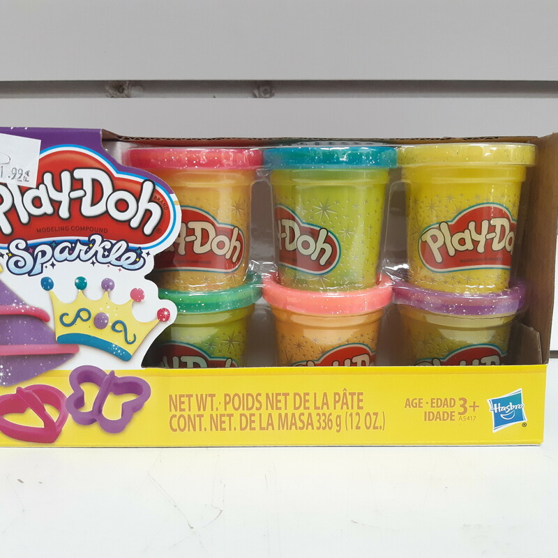 Sparkle Play Doh Set Of 6, 3+, Size: Paydo