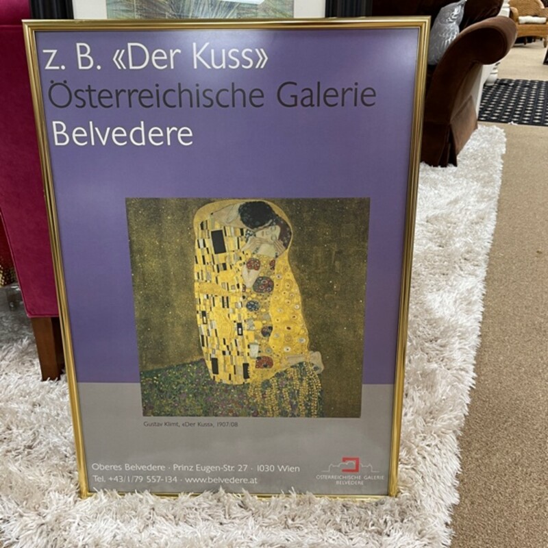 Framed Klimt Poster, Size: 24x33