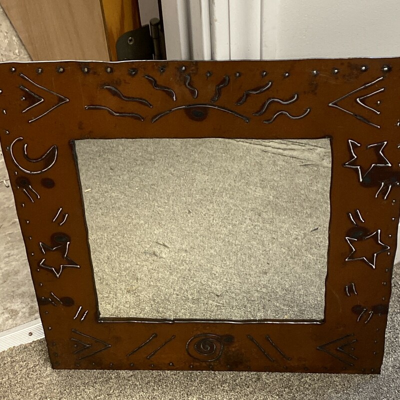 Rust Color Metal Frame, Rust, Size: 16x18