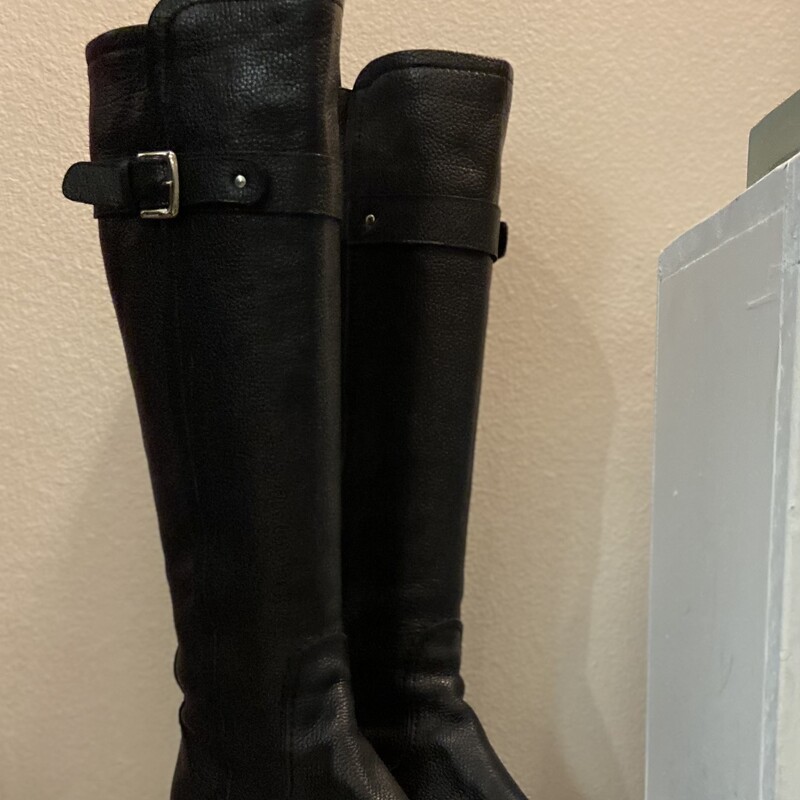 Black Leather Tall Boot