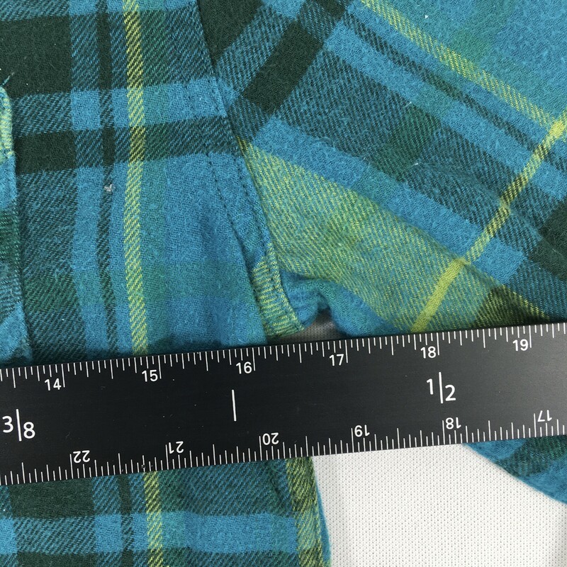 EMS, Flannel, Size: Small, blue, green,black plaid flannel, pre worn gently