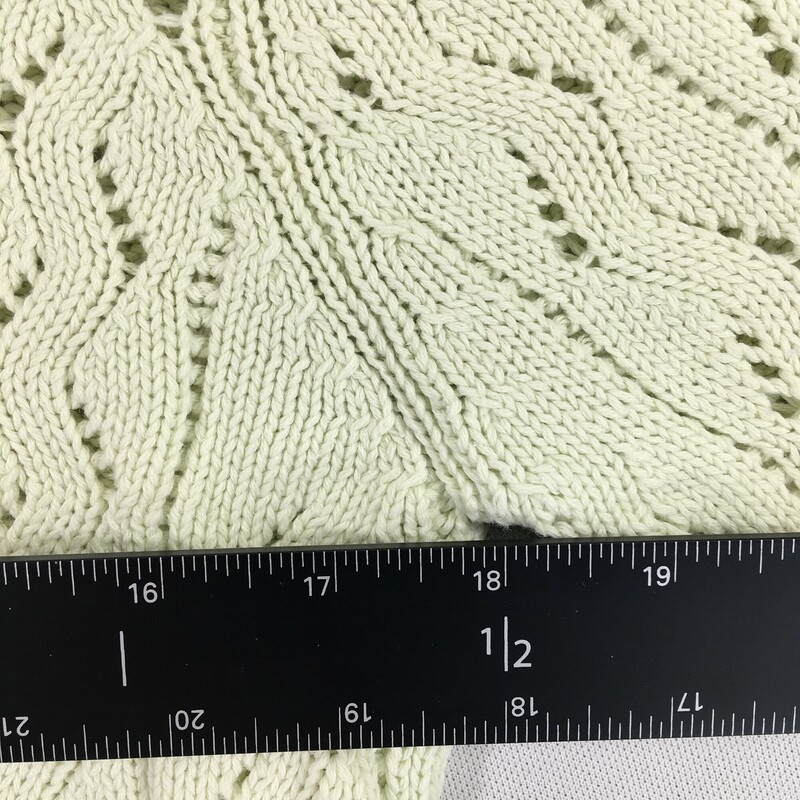 Karen Kane Cotton Knit, Lt Green, Size: Small, gently worn, see photo for small discoloration on left cuff , small repair next to first button