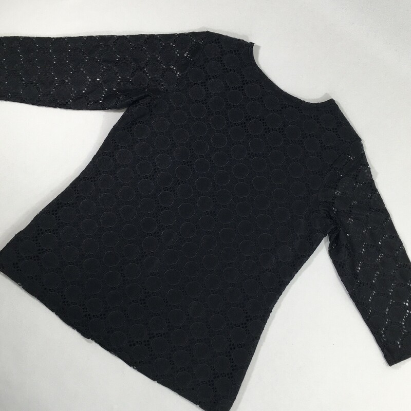 D & Co, Black, Size: US XSmall nylon pattern mesh, 3/4 sleeve, lining 95% cotton, 5% Spandex, like new