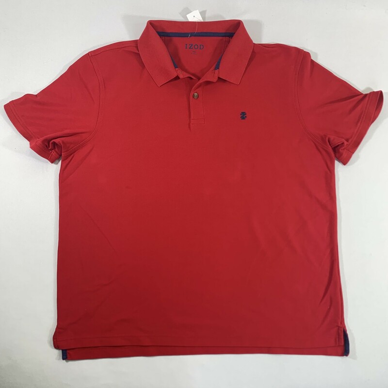 Izod, Short Sleeve Cotton/poly knit, Red, Size: XXL