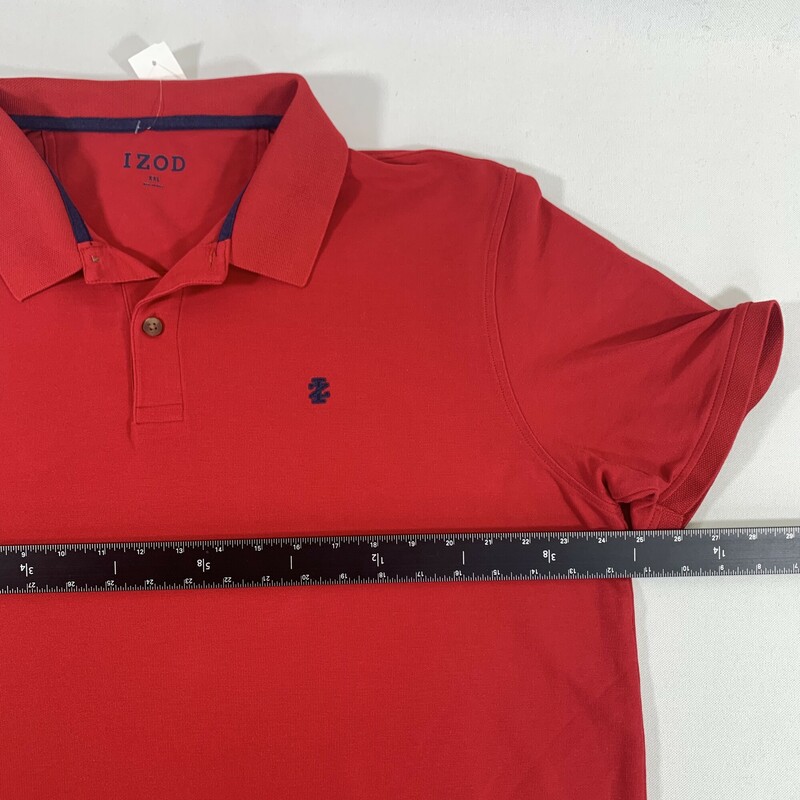 Izod, Short Sleeve Cotton/poly knit, Red, Size: XXL