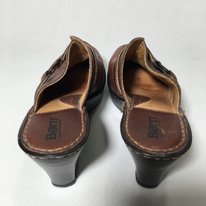 Born, Leather Platform, wedge heel ,like new, Brown, Size: 6.5 ,casual