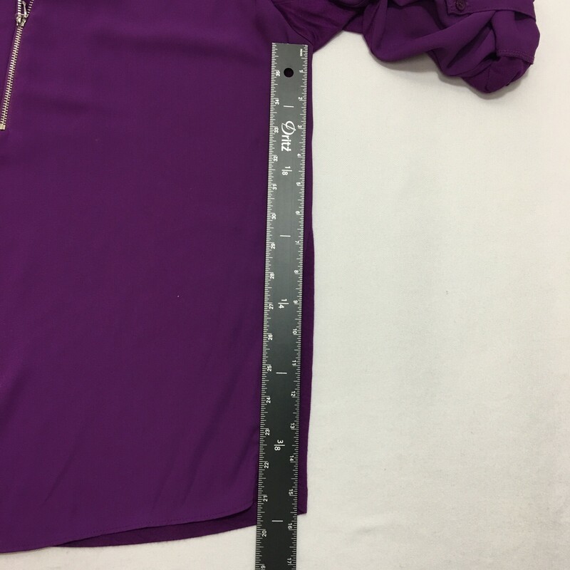 Rayon/Polyester Long Sleeve, pull over, Purple, Size: Small, INC (International Concepts) collarless