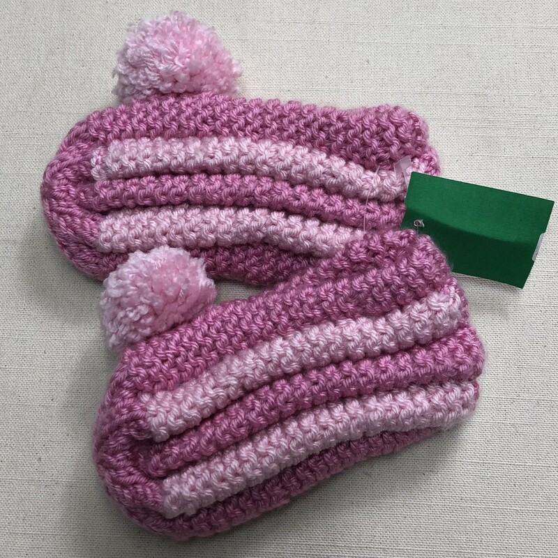 Handmade Knit Slippers, Pink, Size: 11Y+ Very Stretchy