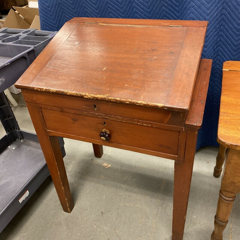 Vintage Slat Top Desk-Dra