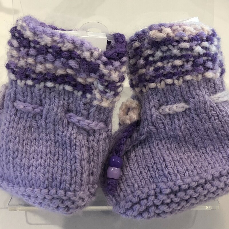 Knit Bootie, Purple, Size: 0-6M
