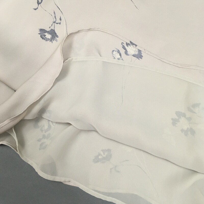 Lauren, Ralph Lauren, Lt Grey/Olive, Size: 8 100% Silk pale grey and biege floral motif pale grey/olive tone, ankle length,lining 100% polyester, very elegant, gently worn