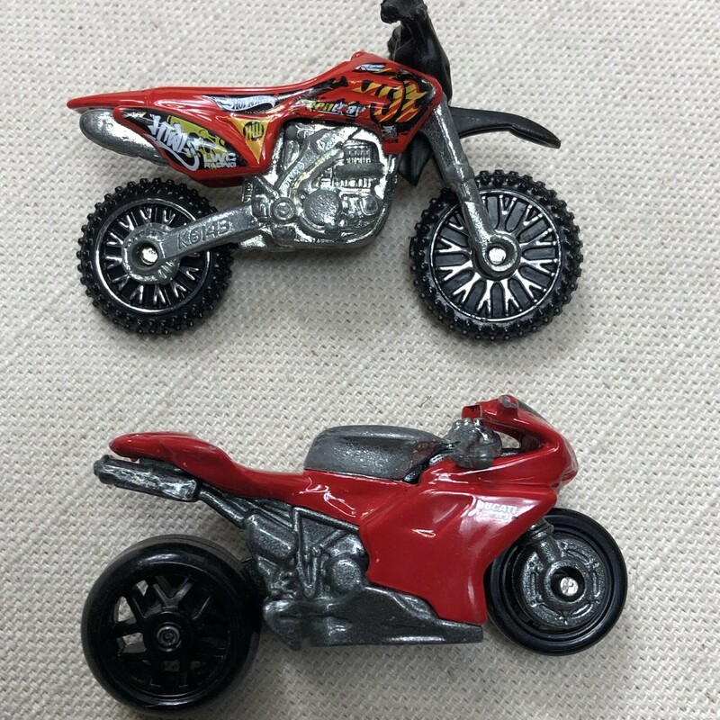 Mini Metal Motorcycles, Red, Size: 3+
2pc