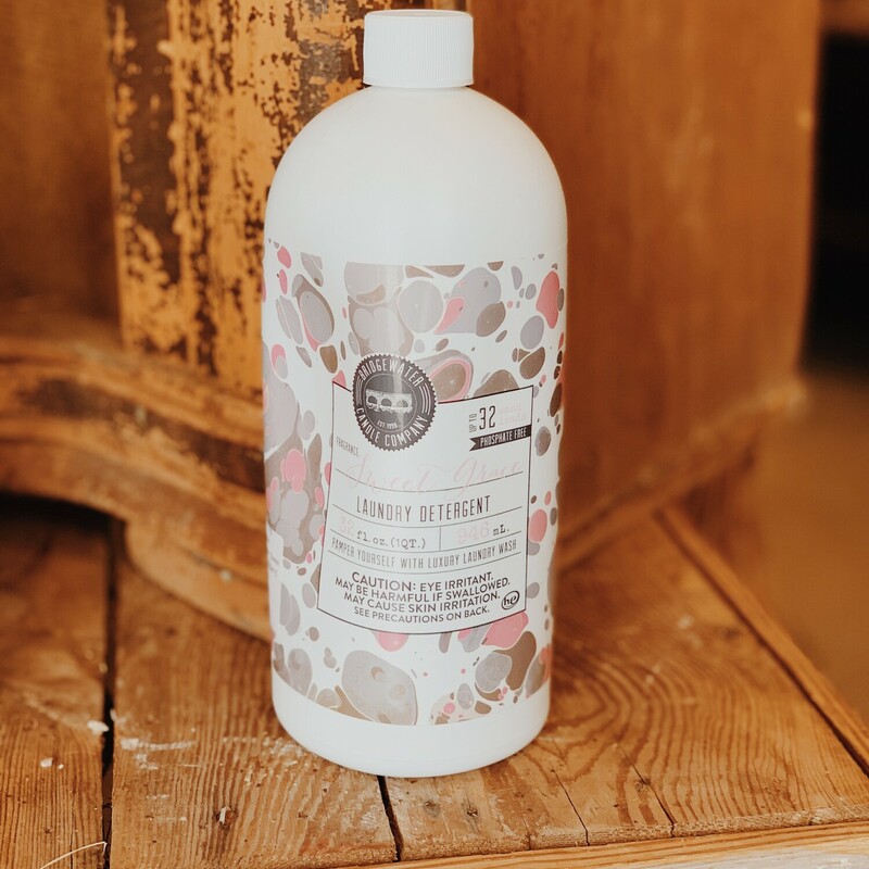 Our Bridgewater laundry detergent comes in the scent Sweet Grace and is in a 32 Fl Oz bottle. This scent is amazing for laundry and will get you all of the compliments! Sweet Grace as a detergent is unique and stands out. Pamper yourself with luxury laundry detergent!
