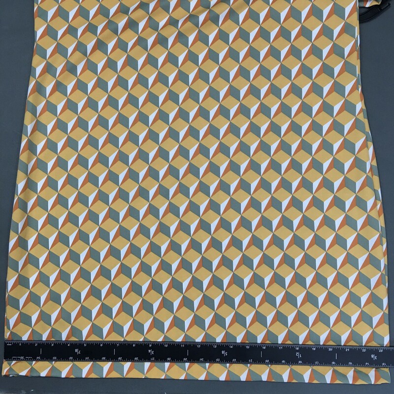 Laura Estrada, Pattern, Size: M. Laura Estrada, Pattern, Size: M sleeveless ,55% polyester / 45% rayon  round neck .Geometric pattern print inmustard, light grey,, brown and black. This is a light pull over, cute unlined dress. This dress falls just on the knees (pending height), and is a probable fit for size 8-10. Please see the measurements. There are no material tags. Great fun travel dress! Columbian designer Laura Estrada is exclusive to L'Unique Boutique in CT. This dress is one of a kind!