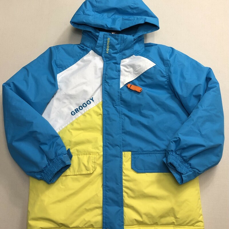 Groogy  Ski  Jacket, Blue/yel, Size: 10-12Y