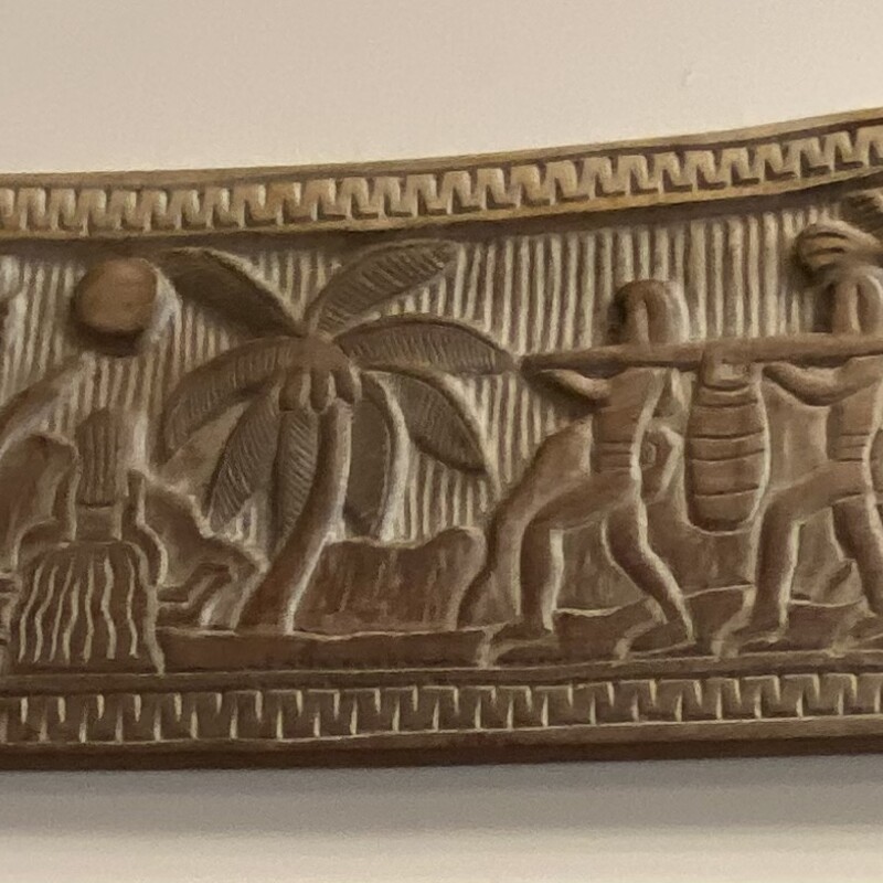 Egyptian Wood Relief Plaq