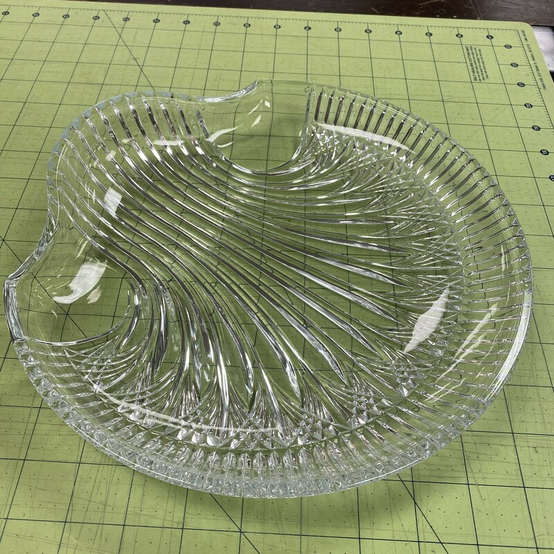 Glass Shell Serving Plate