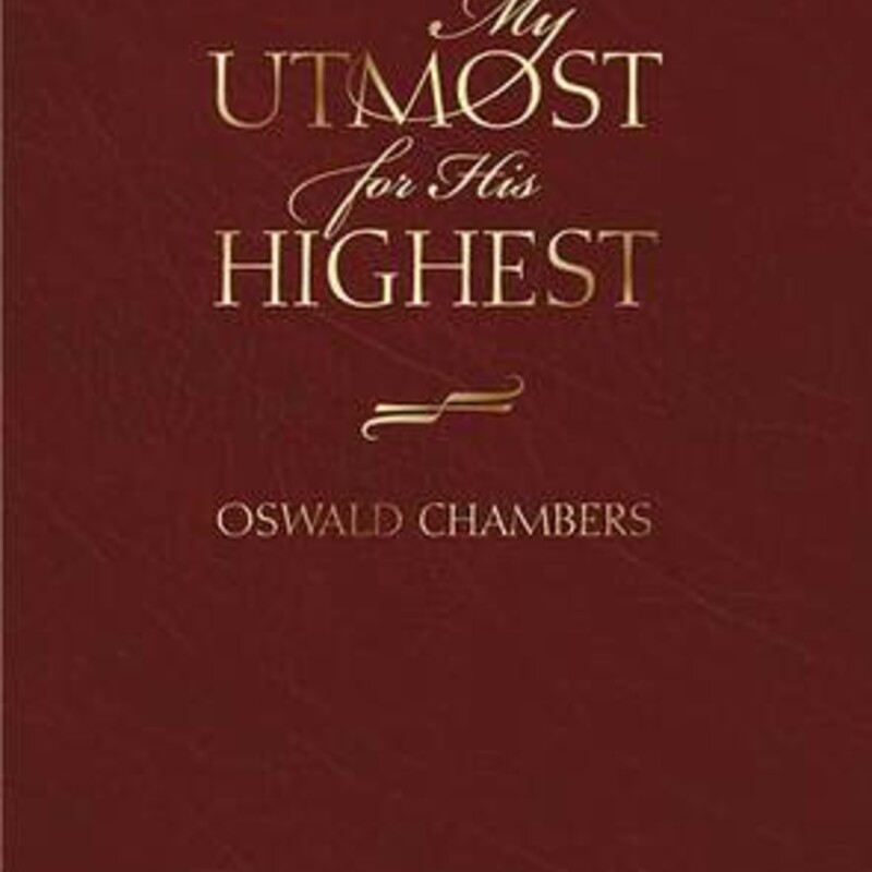 Paperback - Great

My Utmost for His Highest
by Oswald Chambers

For nearly eighty years, countless millions of Christians the world over have trusted the spiritual companionship of Oswald Chambers’s classic daily devotional, My Utmost for His Highest. These brief scripture-based readings—by turns comforting and challenging—will draw you into God’s presence and form you as a disciple of the Risen Lord. You’ll treasure their insight, still fresh and vital. And you’ll discover what it means to offer God your very best for His greatest purpose—to truly offer Him your utmost for His highest. This edition includes Chambers’s complete original text, along with helpful subject and scripture indexes.