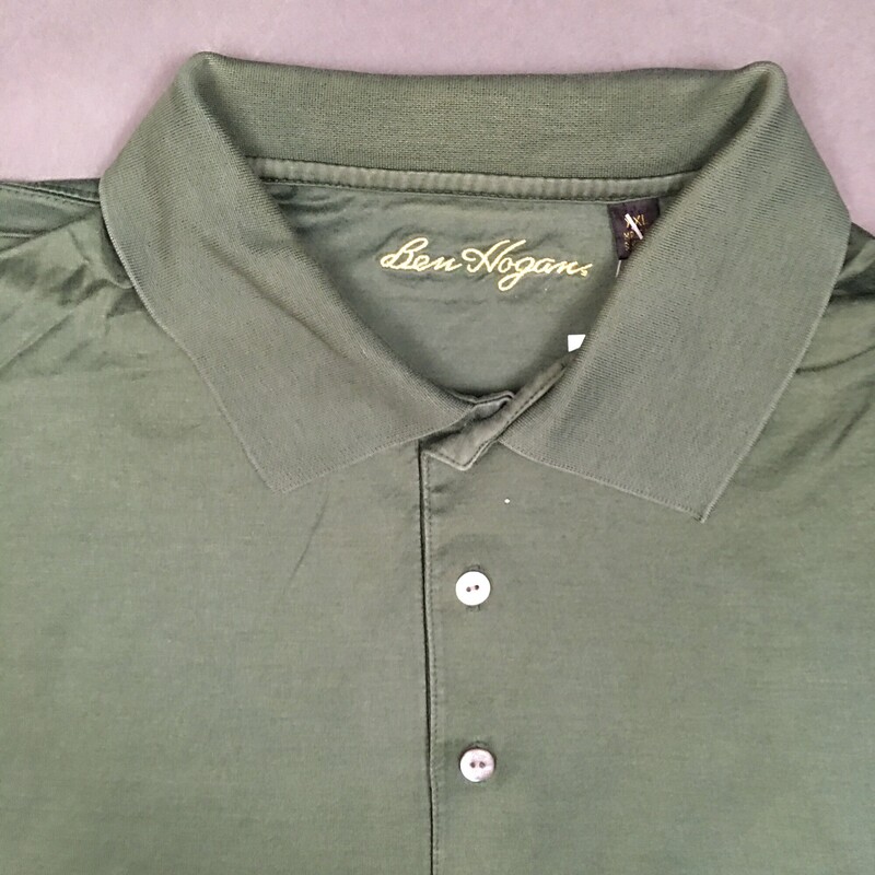 Ben Hogan Double Mercerized 100% Cotton, Short Sleeve, green,  Size: XXL