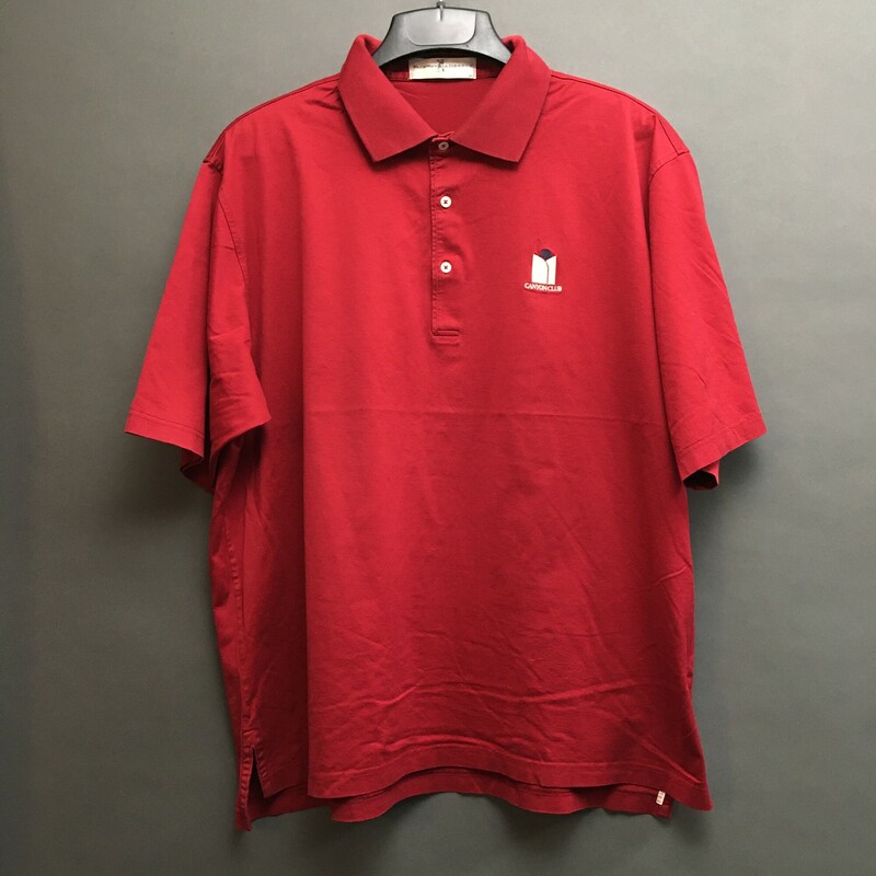 Fairway &  Green Canyon Club 100% Cotton, Short Sleeve, deep red,  Size: XXL