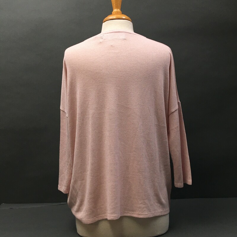 Vera Moda Brianna 3/4 oversize blouse boo rep 3/4 Sleeve,Off Shoulder,Dusty pale Pink, Size: Oversize Small, %58viscose,%38 polyester,%4 elastane, Vera Moda