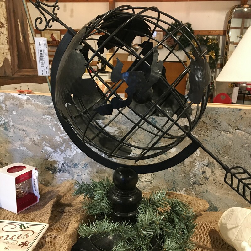Metal Globe Orig. $60,

22 inches high
