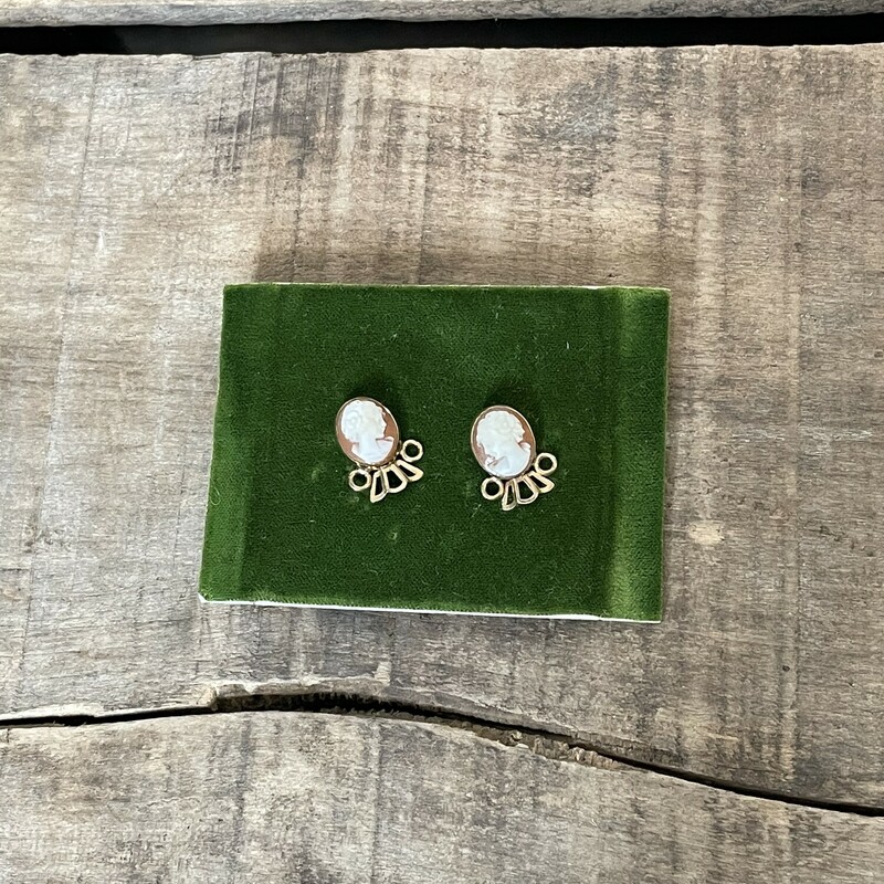 GoldFilled Cameo Earrings