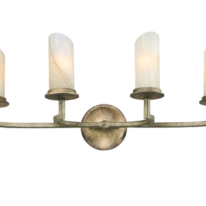 Bath Wall Sconce, Troy Lighting
B9684SLF Troy Lighting Orion Interior 4light Bath
Silver Leaf Finish
 Width: 25.75 inches Height: 10.75 inches