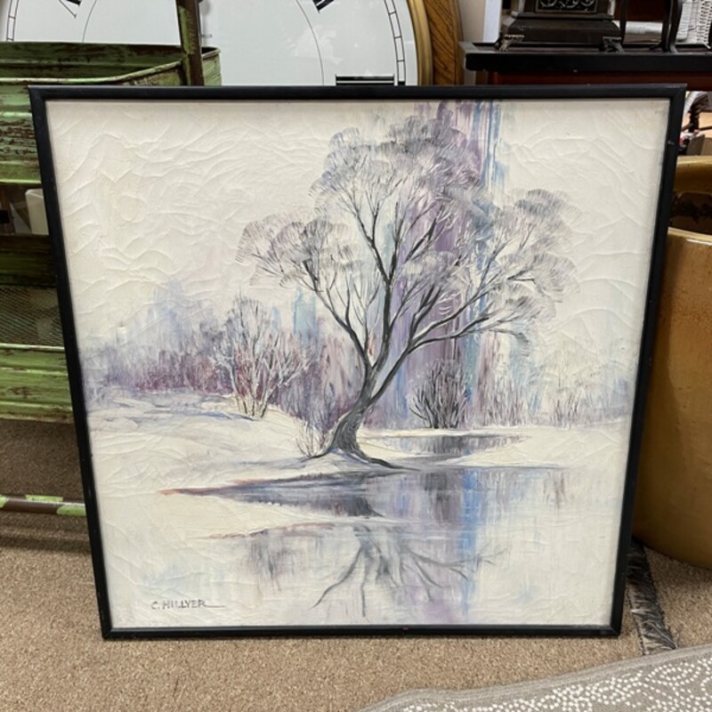 C. Hillyer Tree Painting, Size: 25x25