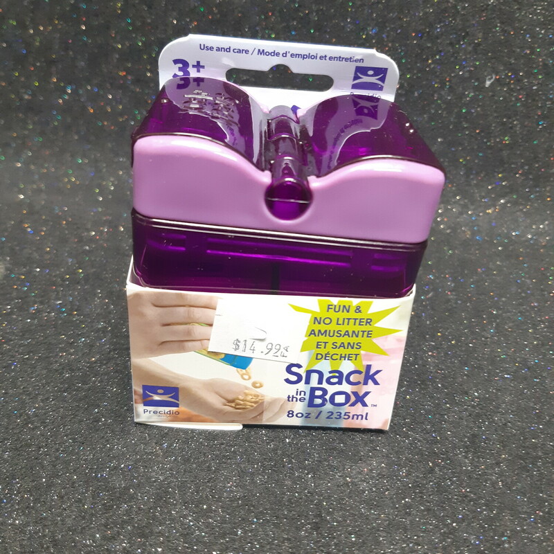 8oz Purple Snack Box, Purple, Size: Eating