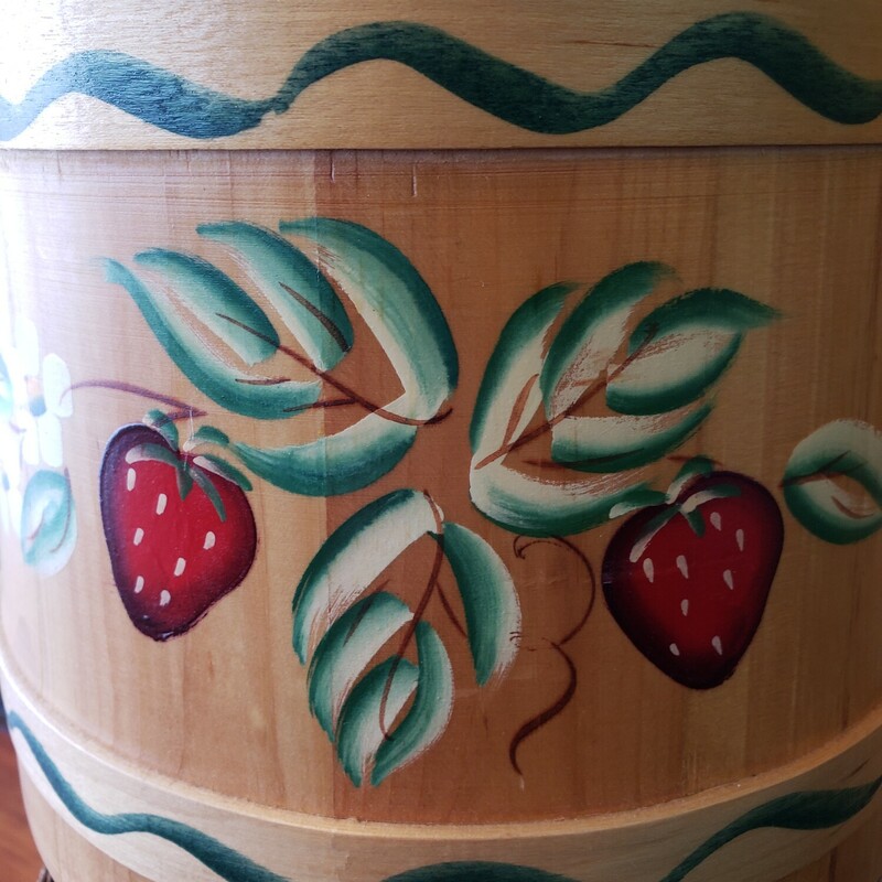 Painted Covered Box, Strawberries Size: W/ Original shipping box