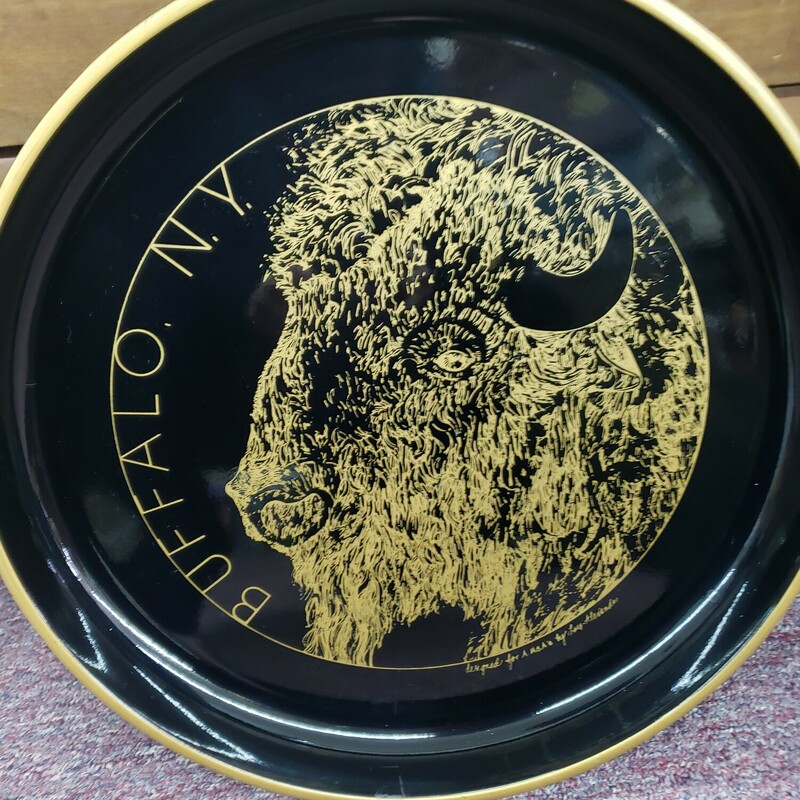 Vintage Buffalo AM&As Tray, Black, Size: 13.5