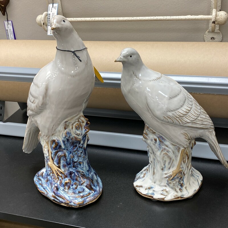 Pair Ceramic Birds
