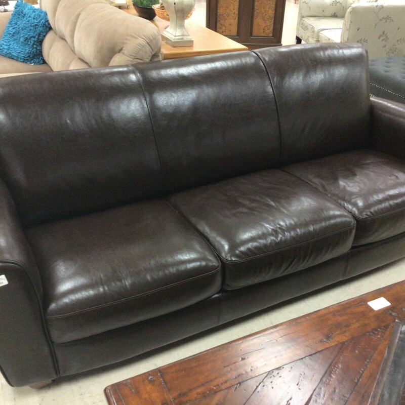 Natuzzi Leather Sofa, Brown, Natuzzi
87in wide