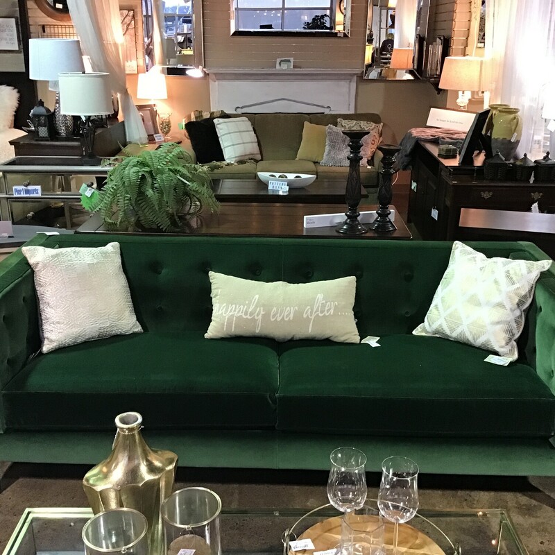 Emerald Tufted Sofa