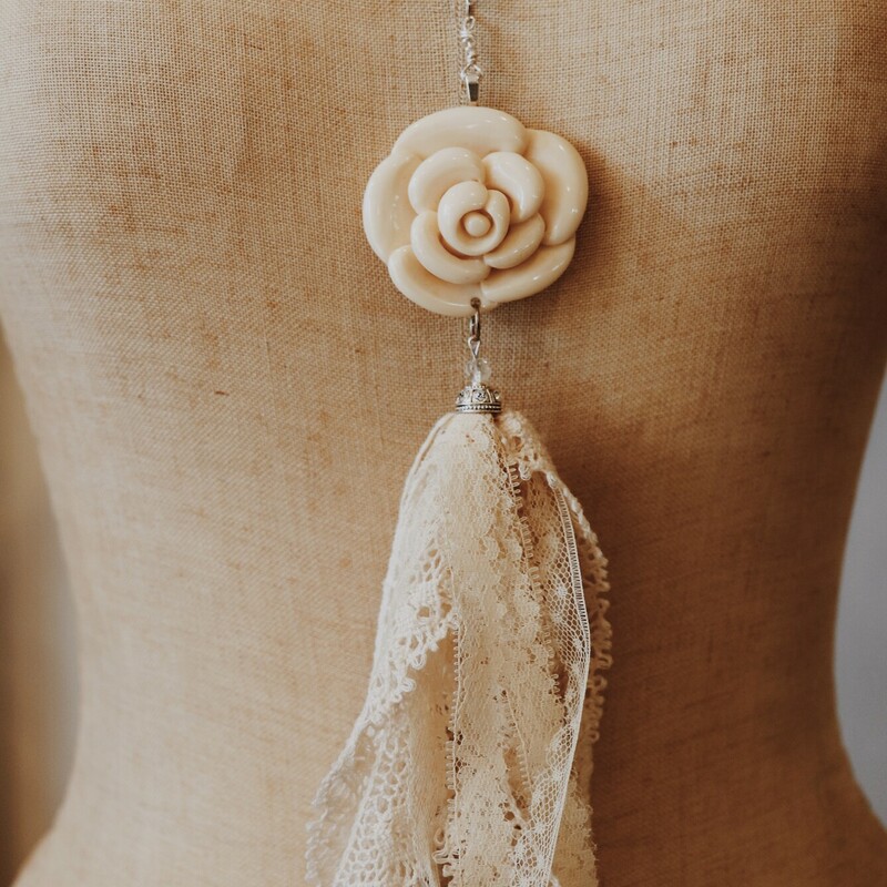 Rose Tassel Necklace